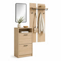 Zestaw do przedpokoju 120x35x180 cm MDF dąb czarny
