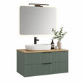 Szafka pod umywalkę 80x45x55 cm MDF zielona z umywalką