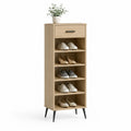 Szafka na buty 60x30x130 cm MDF dąb z szufladą