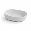 Umywalka nablatowa ceramiczna owalna biała 60x38x13 cm